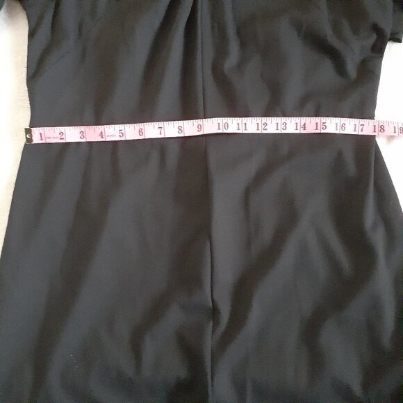 J. McLaughlin Women's Size XL 3/4 Sleeve Compact Bainbridge Black Midi Dress - Picture 11 of 12